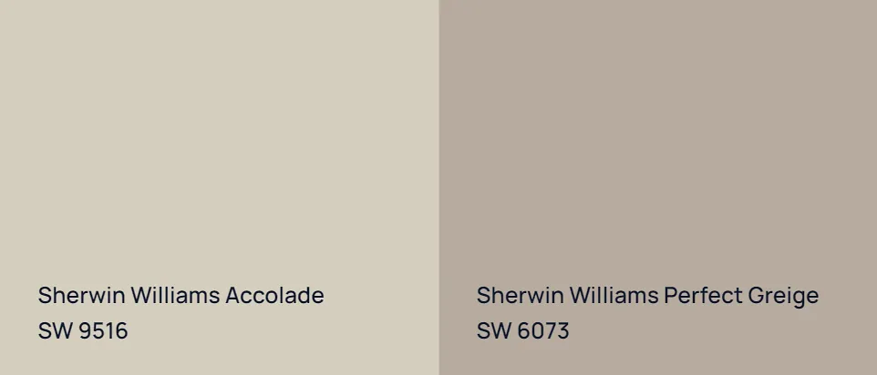Sherwin Williams Accolade SW 9516 vs Sherwin Williams Perfect Greige SW 6073