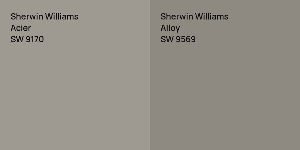 Sherwin Williams Acier vs. Sherwin Williams Alloy