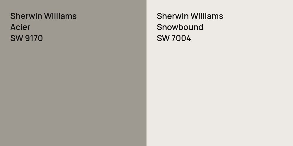 Sherwin Williams Acier vs. Sherwin Williams Snowbound