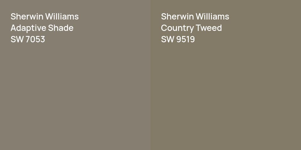 Sherwin Williams Adaptive Shade vs. Sherwin Williams Country Tweed