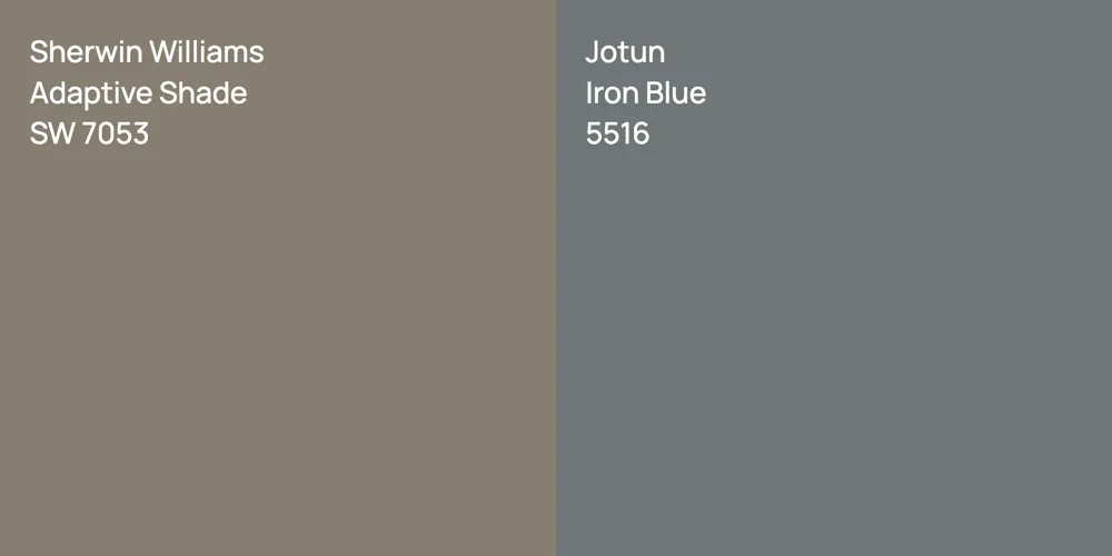 Sherwin Williams Adaptive Shade vs. Jotun Iron Blue