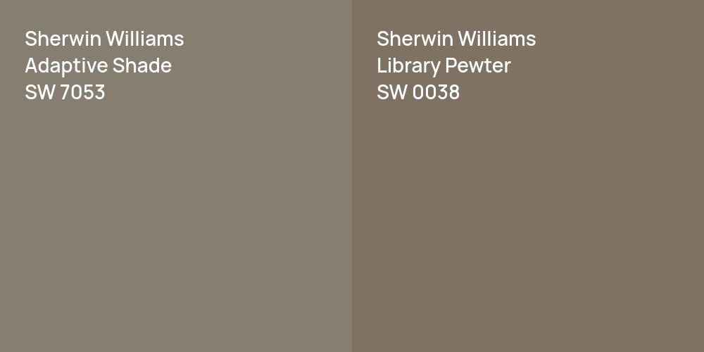 Sherwin Williams Adaptive Shade vs. Sherwin Williams Library Pewter