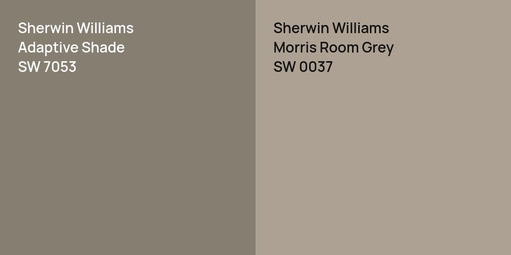 Sherwin Williams Adaptive Shade vs. Sherwin Williams Morris Room Grey