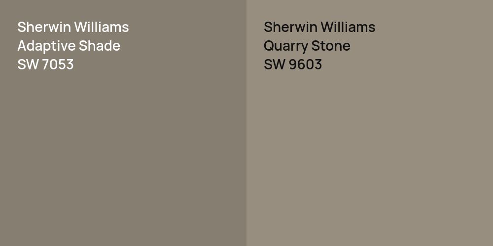 Sherwin Williams Adaptive Shade vs. Sherwin Williams Quarry Stone