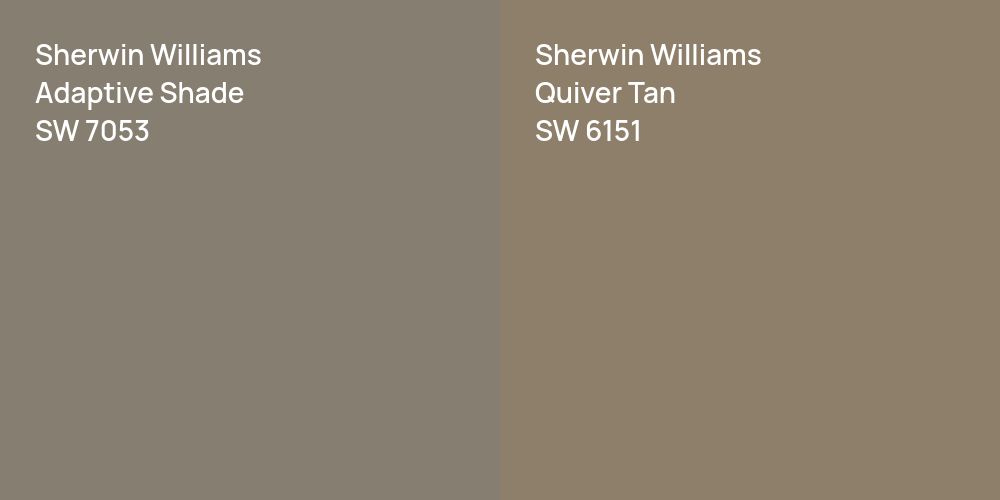 Sherwin Williams Adaptive Shade vs. Sherwin Williams Quiver Tan