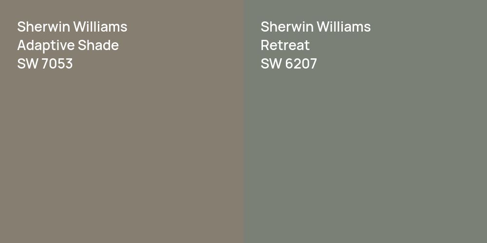 Sherwin Williams Adaptive Shade vs. Sherwin Williams Retreat