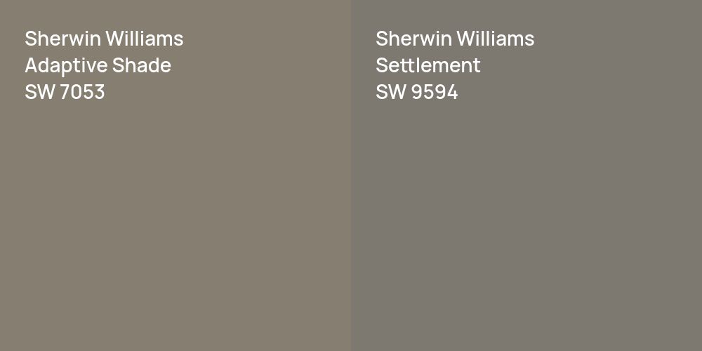 Sherwin Williams Adaptive Shade vs. Sherwin Williams Settlement