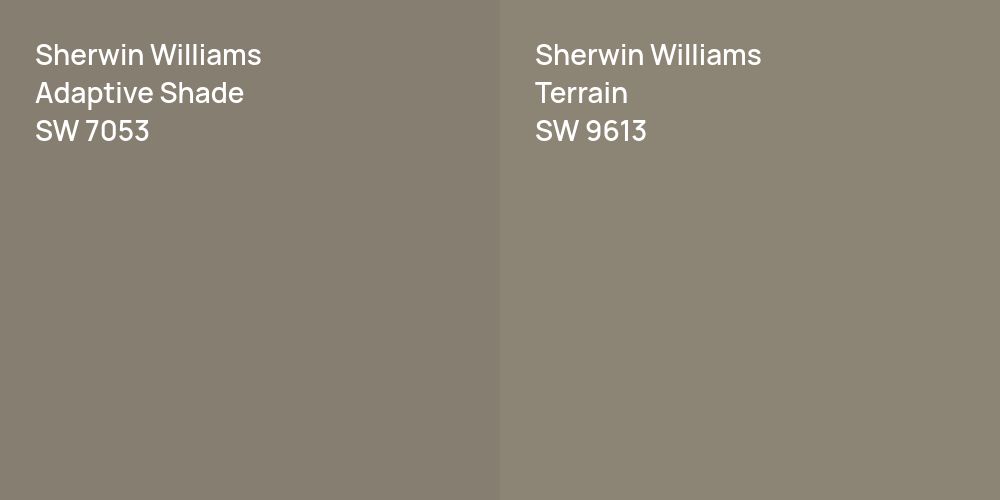 Sherwin Williams Adaptive Shade vs. Sherwin Williams Terrain