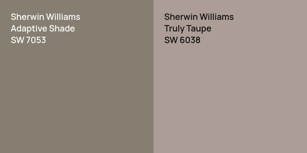 Sherwin Williams Adaptive Shade vs. Sherwin Williams Truly Taupe