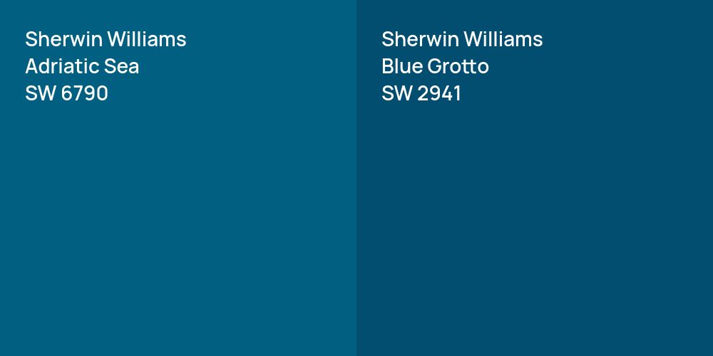 Sherwin Williams Adriatic Sea vs. Sherwin Williams Blue Grotto