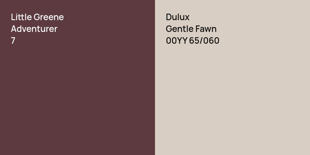 Little Greene Adventurer vs. Dulux Gentle Fawn