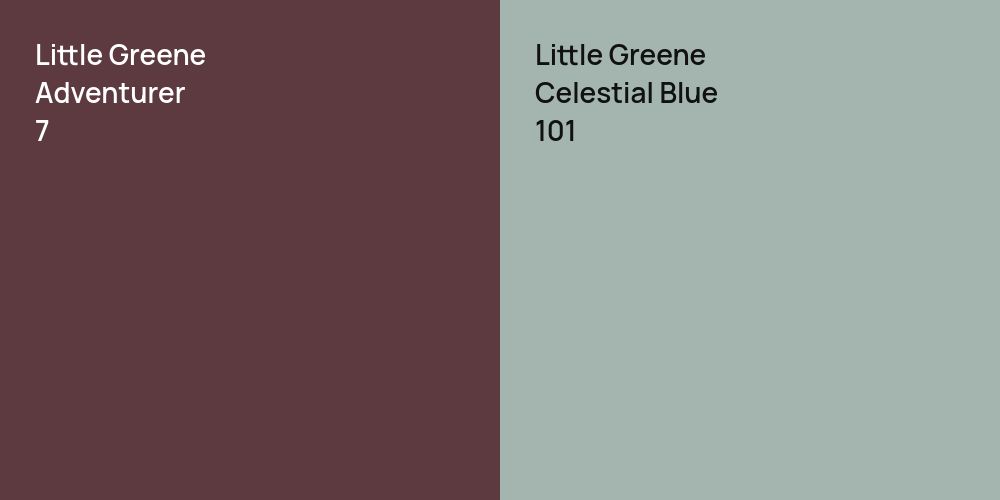 Little Greene Adventurer vs. Little Greene Celestial Blue