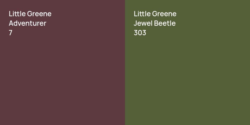 Little Greene Adventurer vs. Little Greene Jewel Beetle