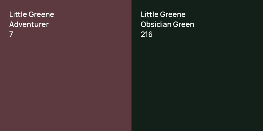 Little Greene Adventurer vs. Little Greene Obsidian Green