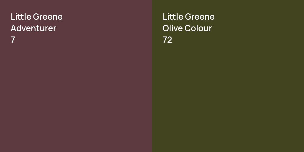 Little Greene Adventurer vs. Little Greene Olive Colour