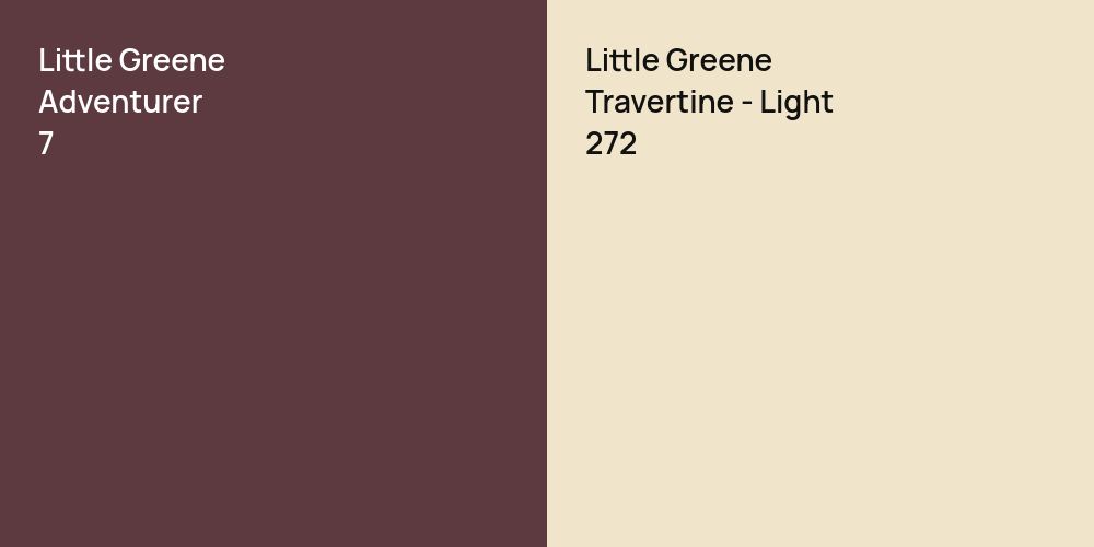 Little Greene Adventurer vs. Little Greene Travertine - Light