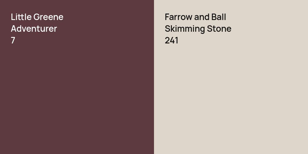 Little Greene Adventurer vs. Farrow and Ball Skimming Stone