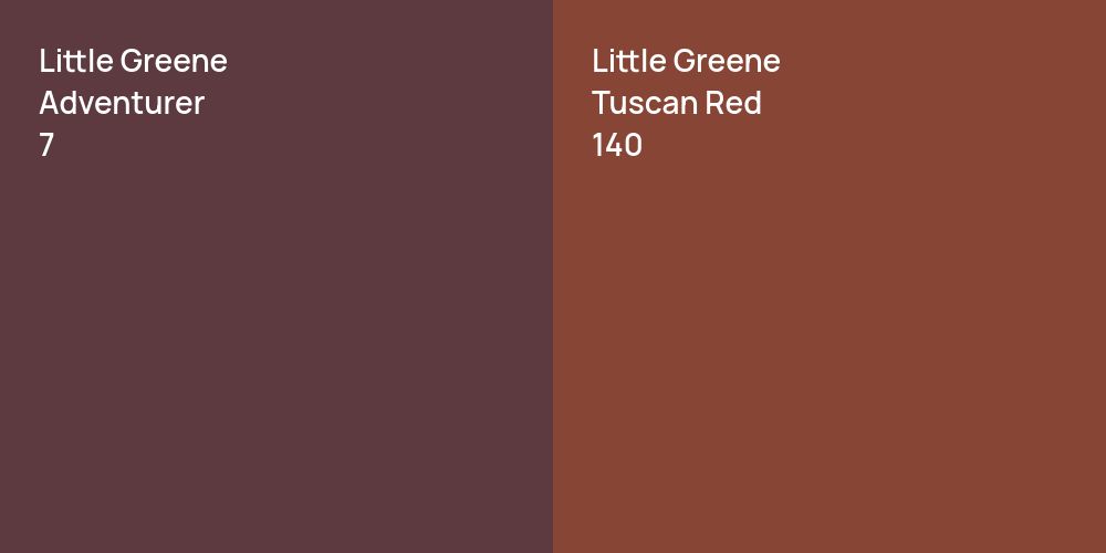 Little Greene Adventurer vs. Little Greene Tuscan Red