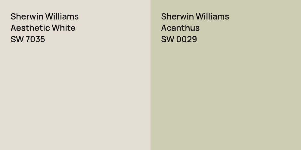 Sherwin Williams Aesthetic White vs. Sherwin Williams Acanthus