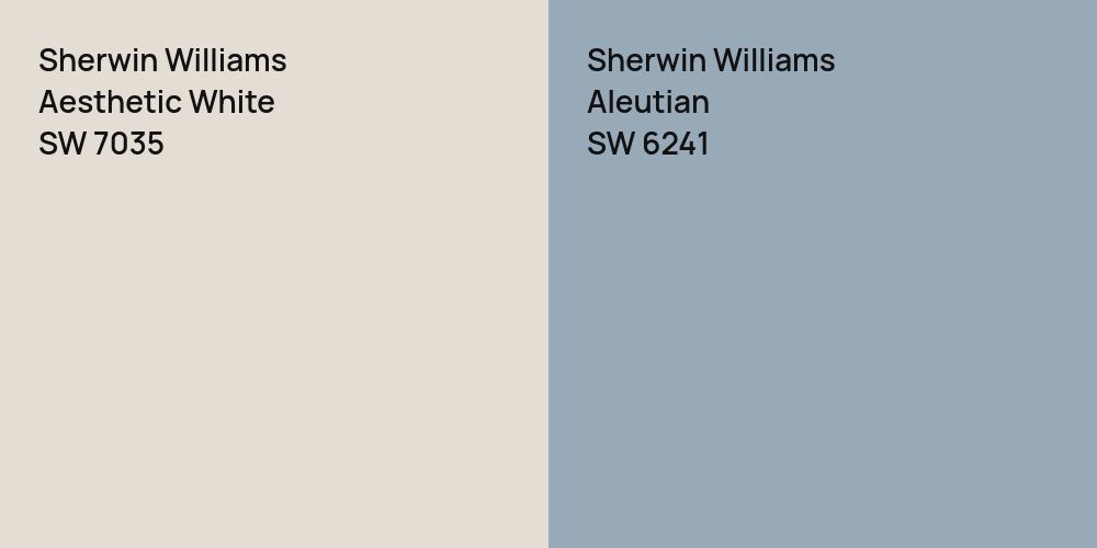 Sherwin Williams Aesthetic White vs. Sherwin Williams Aleutian