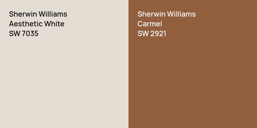 Sherwin Williams Aesthetic White vs. Sherwin Williams Carmel