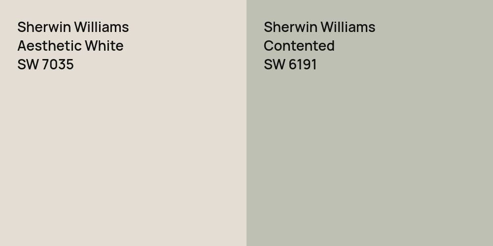 Sherwin Williams Aesthetic White vs. Sherwin Williams Contented