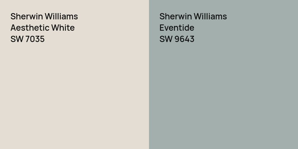 Sherwin Williams Aesthetic White vs. Sherwin Williams Eventide