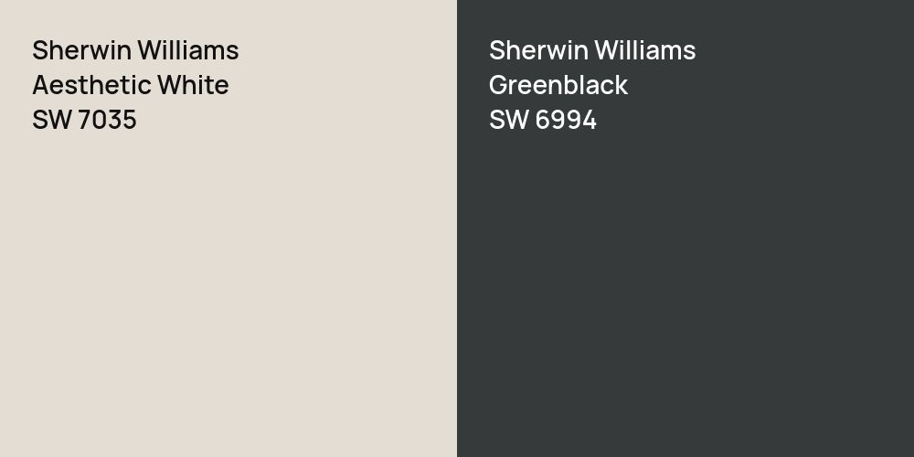 Sherwin Williams Aesthetic White vs. Sherwin Williams Greenblack