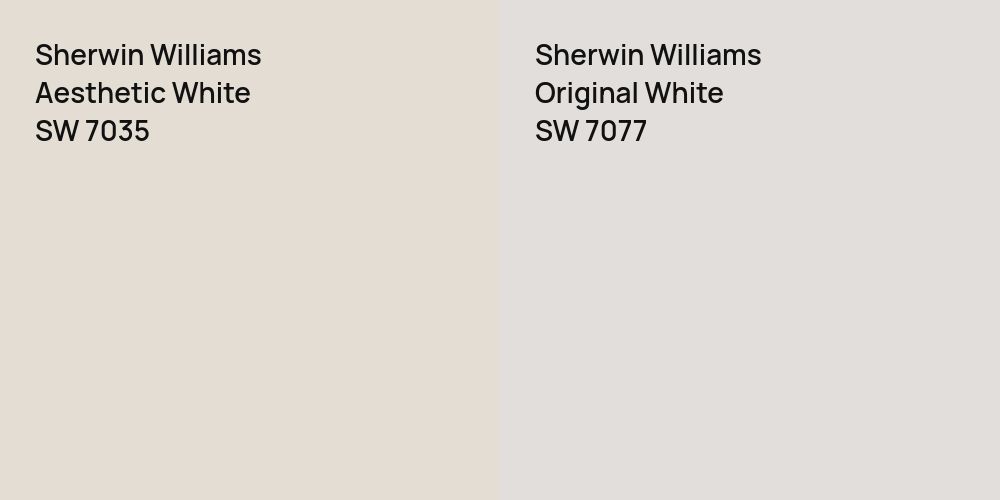 Sherwin Williams Aesthetic White vs. Sherwin Williams Original White