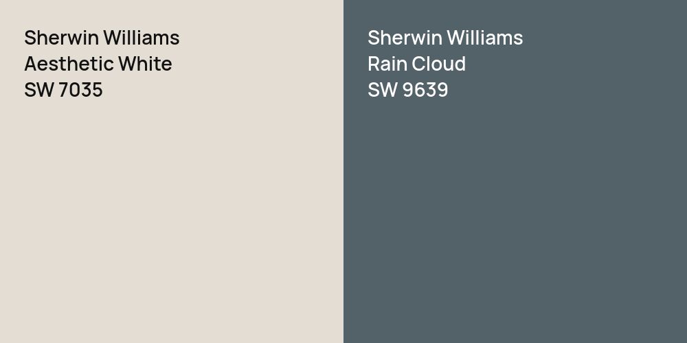 Sherwin Williams Aesthetic White vs. Sherwin Williams Rain Cloud