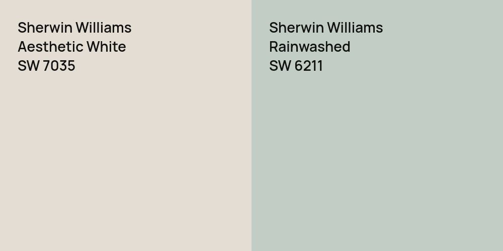 Sherwin Williams Aesthetic White vs. Sherwin Williams Rainwashed