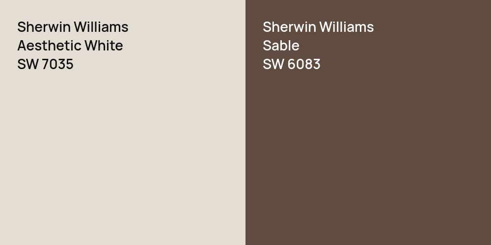 Sherwin Williams Aesthetic White vs. Sherwin Williams Sable