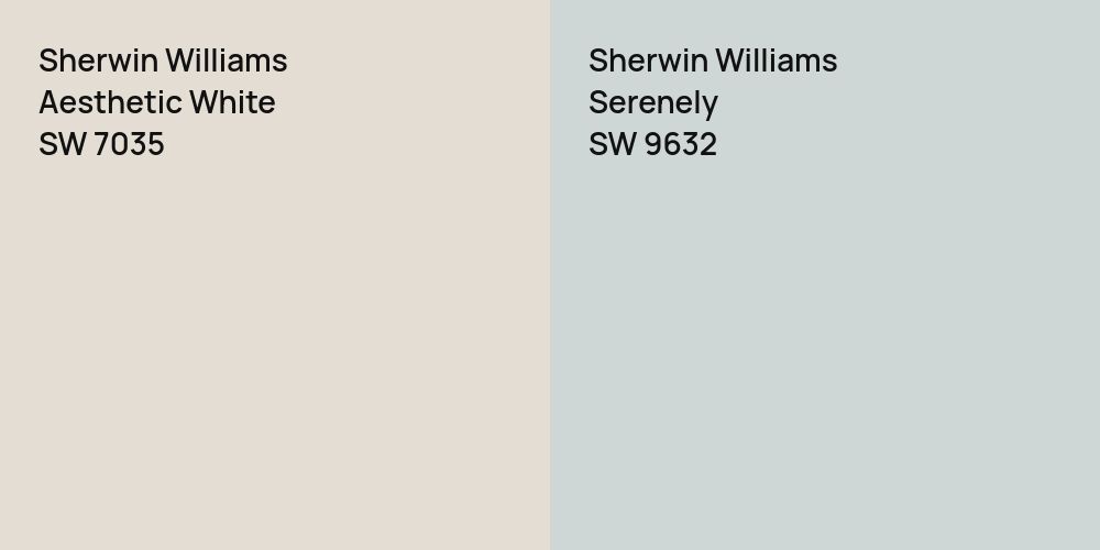 Sherwin Williams Aesthetic White vs. Sherwin Williams Serenely