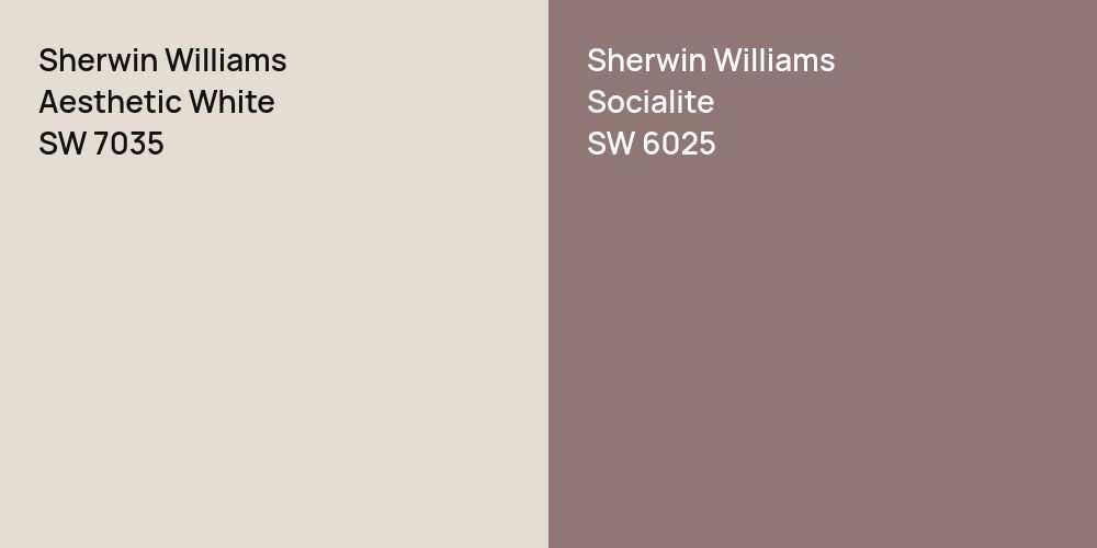 Sherwin Williams Aesthetic White vs. Sherwin Williams Socialite