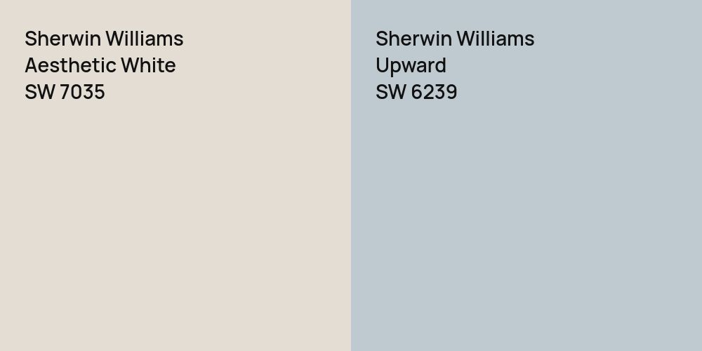 Sherwin Williams Aesthetic White vs. Sherwin Williams Upward