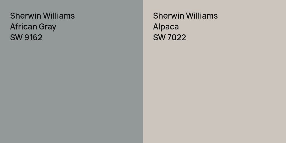 Sherwin Williams African Gray vs. Sherwin Williams Alpaca