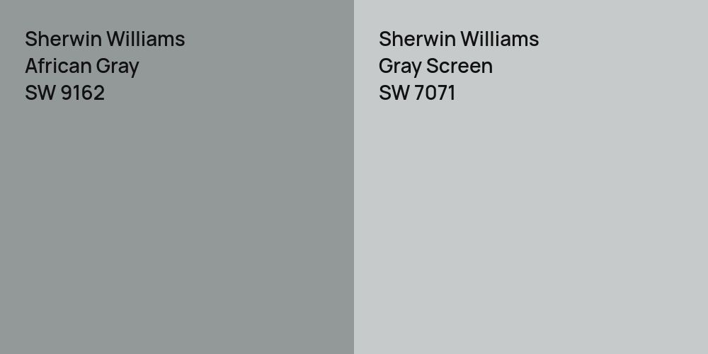 Sherwin Williams African Gray vs. Sherwin Williams Gray Screen