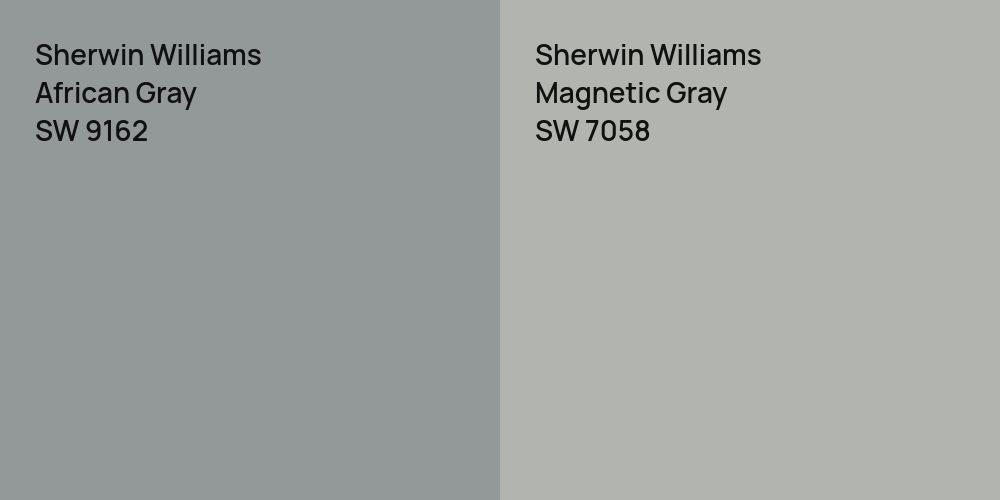 Sherwin Williams African Gray vs. Sherwin Williams Magnetic Gray