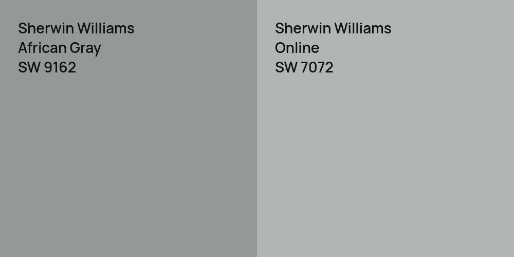 Sherwin Williams African Gray vs. Sherwin Williams Online