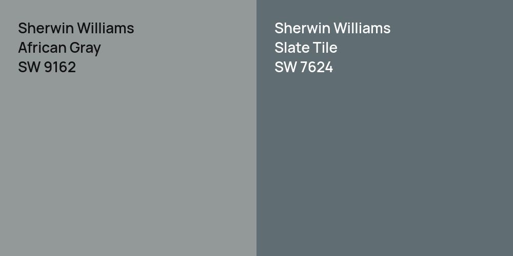 Sherwin Williams African Gray vs. Sherwin Williams Slate Tile