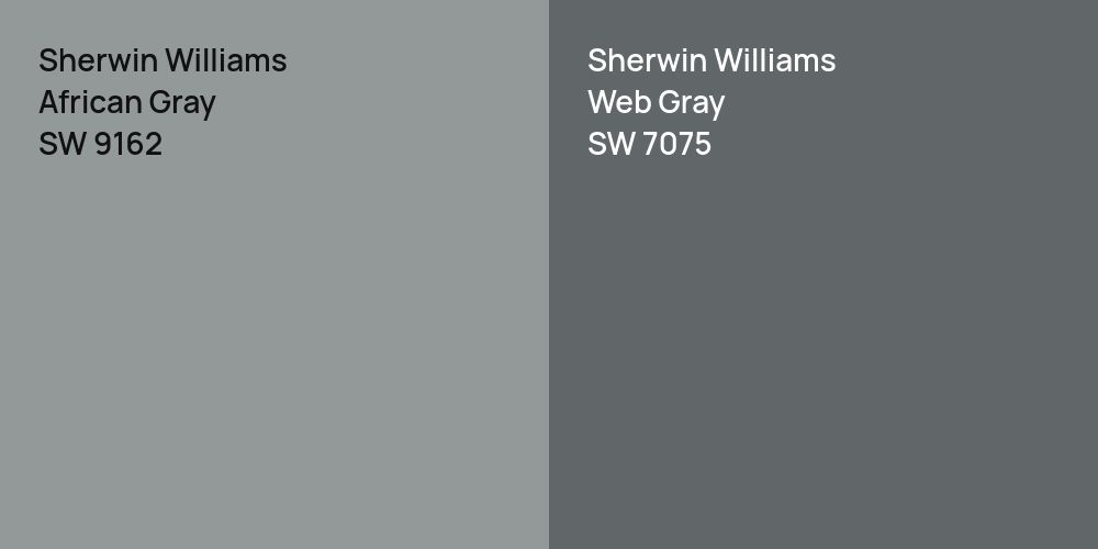 Sherwin Williams African Gray vs. Sherwin Williams Web Gray