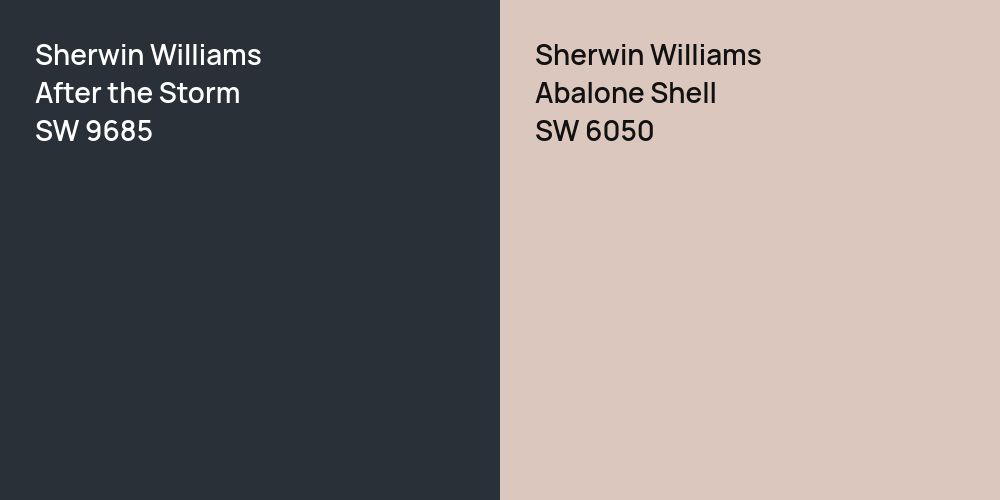 Sherwin Williams After the Storm vs. Sherwin Williams Abalone Shell