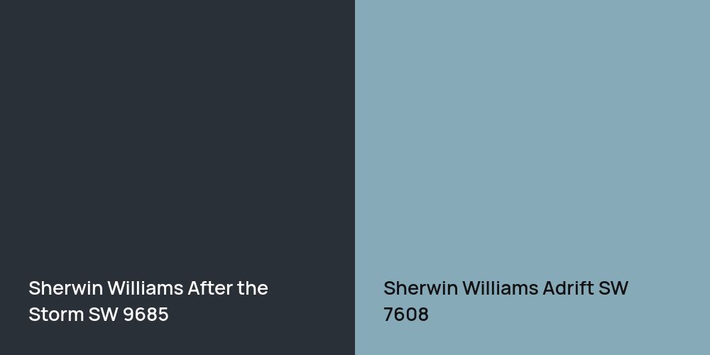 Sherwin Williams After the Storm vs. Sherwin Williams Adrift