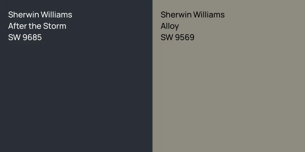 Sherwin Williams After the Storm vs. Sherwin Williams Alloy