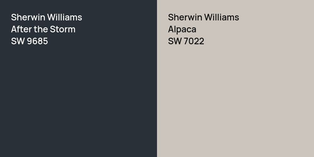 Sherwin Williams After the Storm vs. Sherwin Williams Alpaca