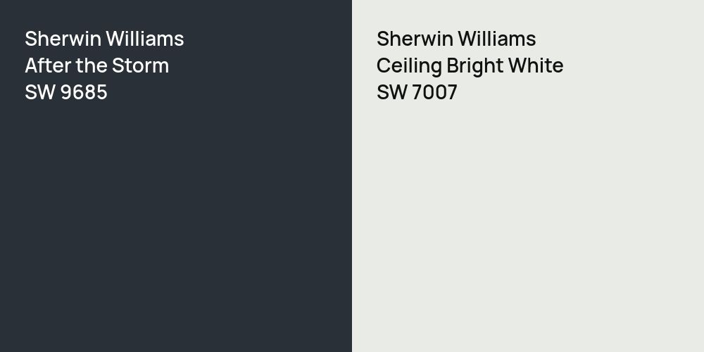 Sherwin Williams After the Storm vs. Sherwin Williams Ceiling Bright White