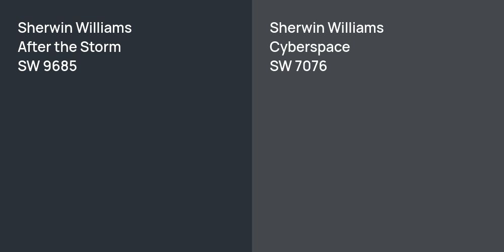 Sherwin Williams After the Storm vs. Sherwin Williams Cyberspace