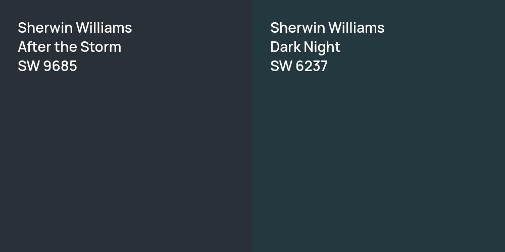 Sherwin Williams After the Storm vs. Sherwin Williams Dark Night