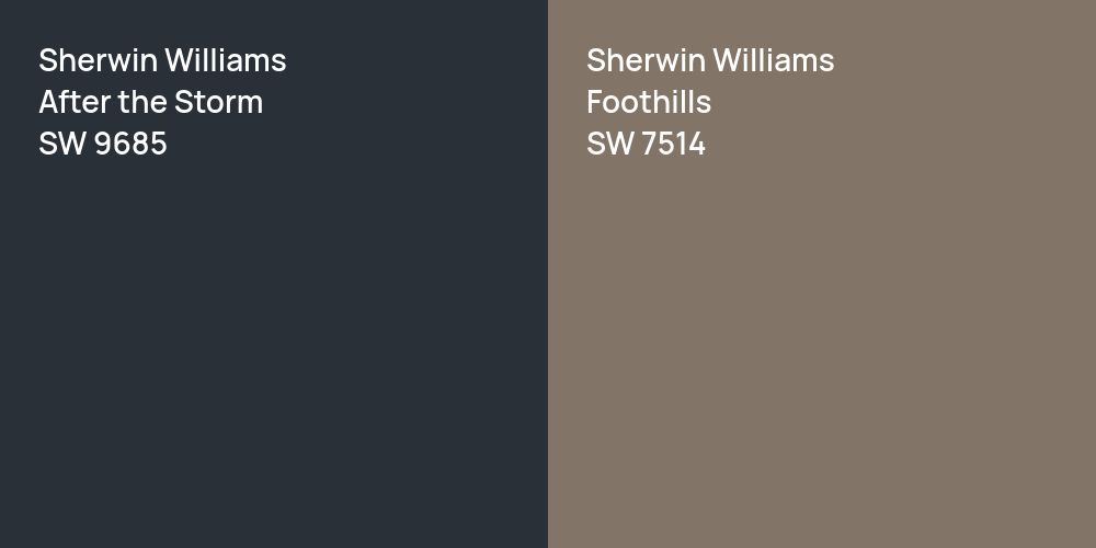 Sherwin Williams After the Storm vs. Sherwin Williams Foothills