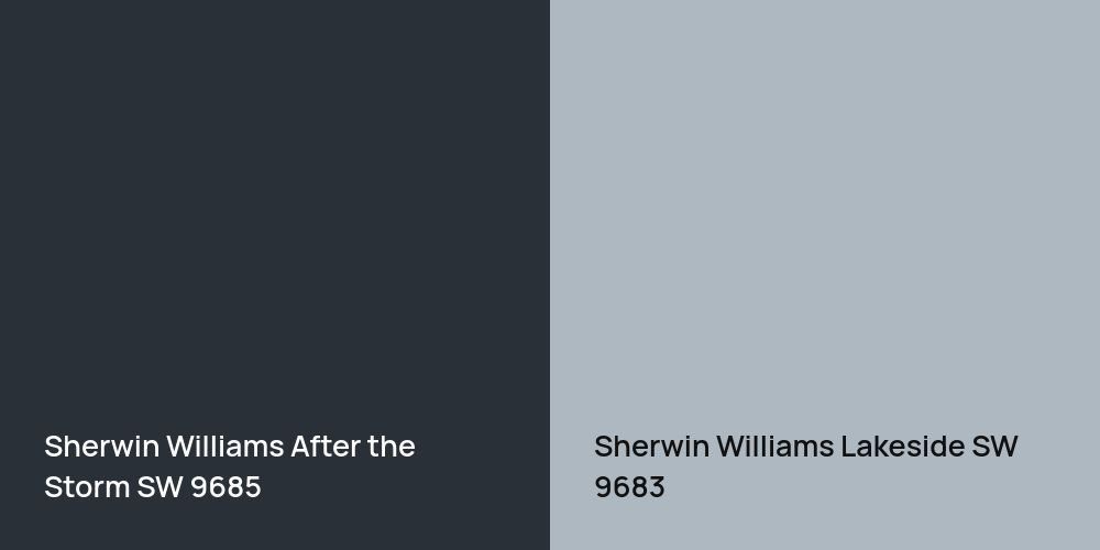 Sherwin Williams After the Storm vs. Sherwin Williams Lakeside